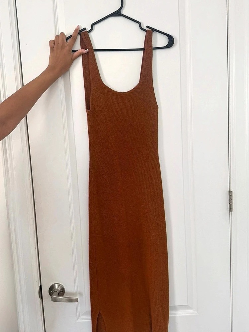 H&M Ribbed Maxi Dress in Brown Size XS Like New